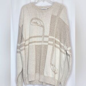 Vintage Men's Beige Golf Sweater